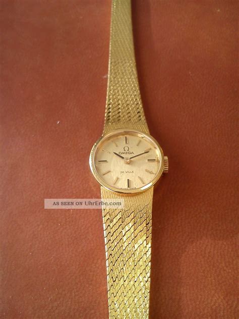 omega damenuhr gold 750 alt